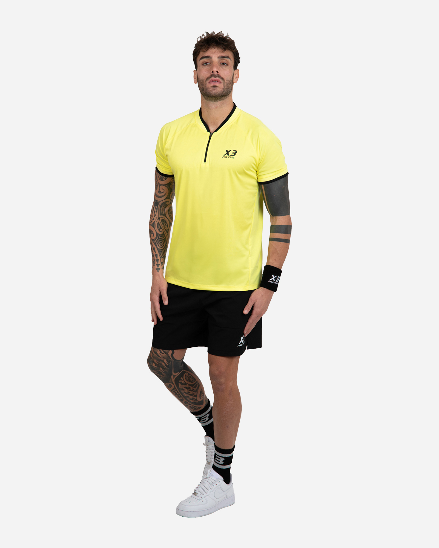 Polo tennis X3 POR TRES MANCHESTER M - Giallo - 2 | Cisalfa Sport